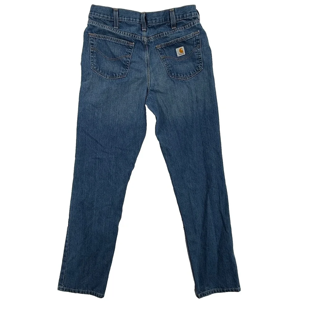Carhartt Mens Elton Jeans 36x36 Blue‎ Traditional Fit Workwear Utility Carpenter